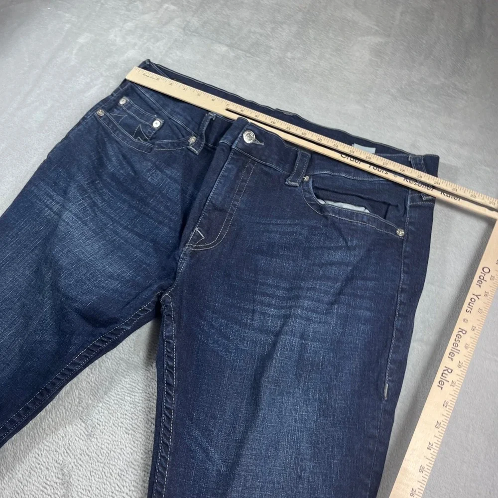 True Religion Rocco Relaxed Skinny Jeans Mens 42 Dark Wash Indigo Denim